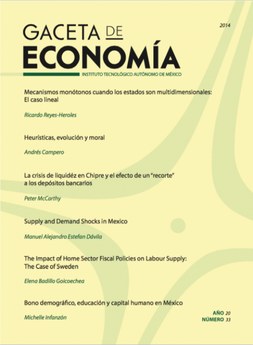 Gaceta de Economía No.33 Año 20